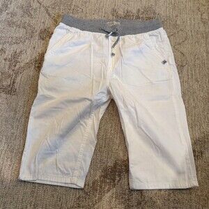ZARA Boys Cropped Jogger Pants White Drawstring Pockets Size 11/12
